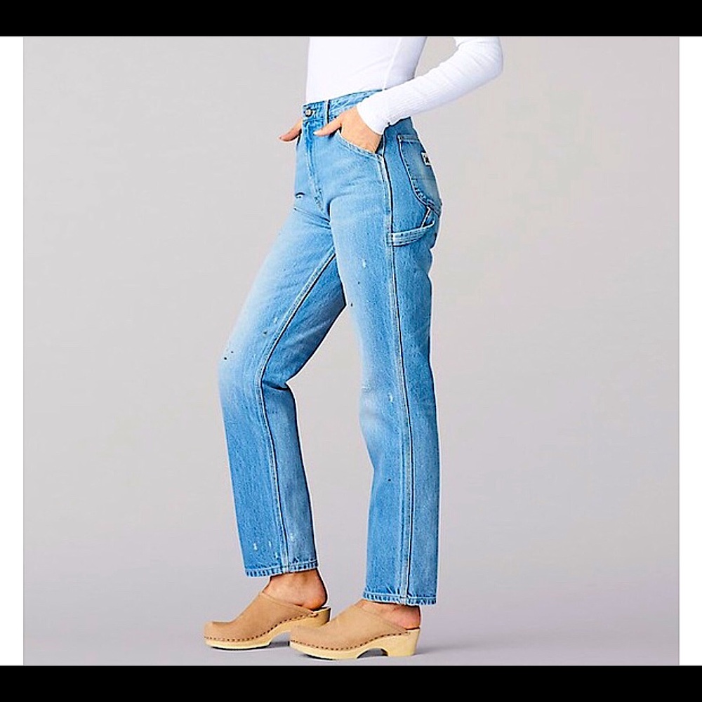 LEE Vintage Modern High Rise Dungaree Ankle Jeans - Picture 2 of 12